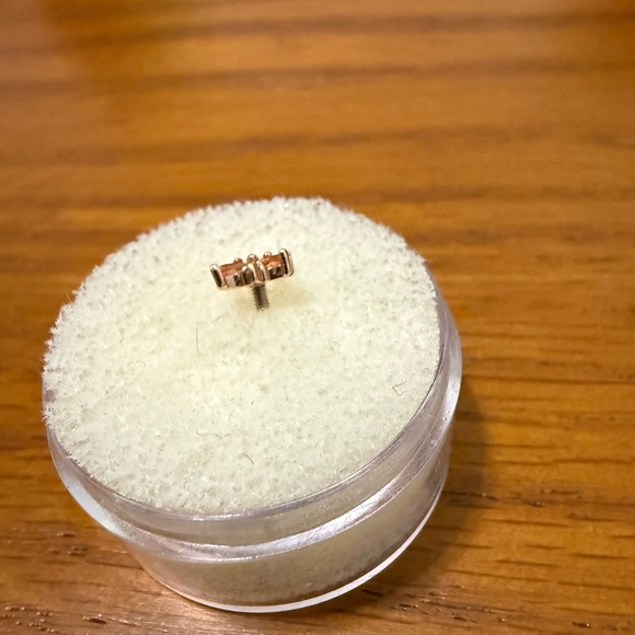 BVLA 14k rose gold “mini pleades” Champagne sapphire and vs white diamonds 14g - Picture 3 of 5